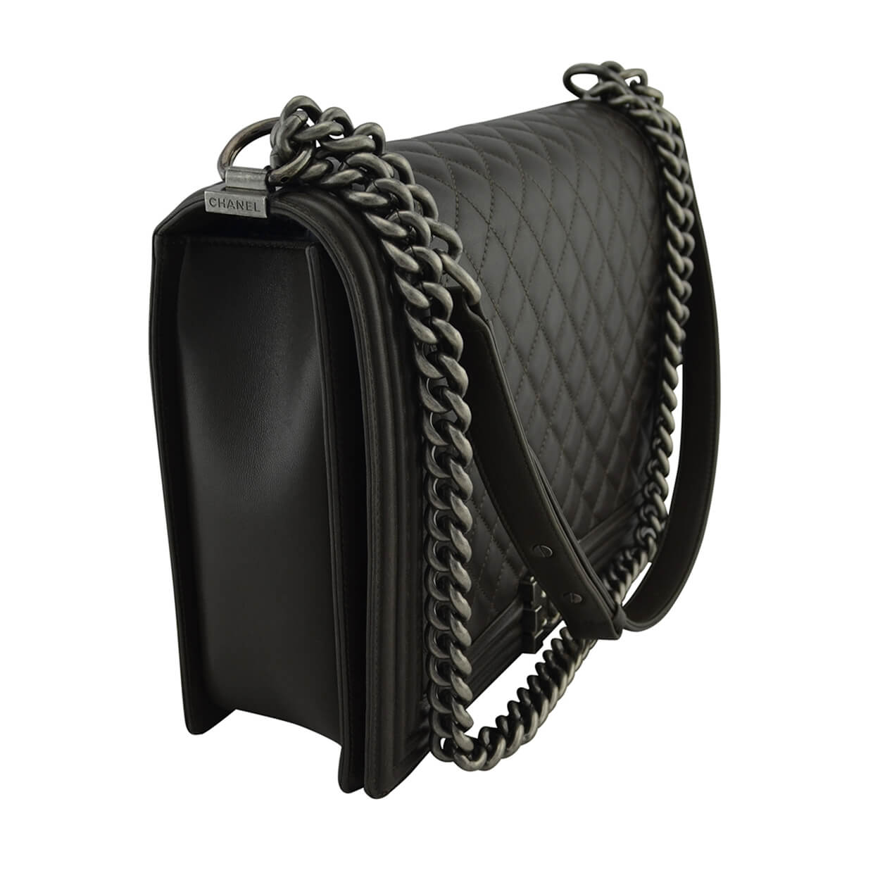 Handtasche CHANEL Large Boy Bag Braun gebraucht 8