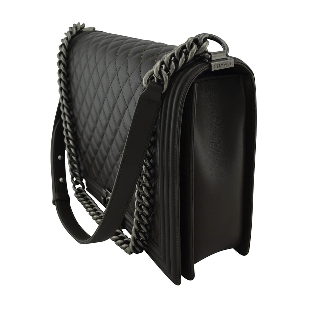 Handtasche CHANEL Large Boy Bag Braun gebraucht 9