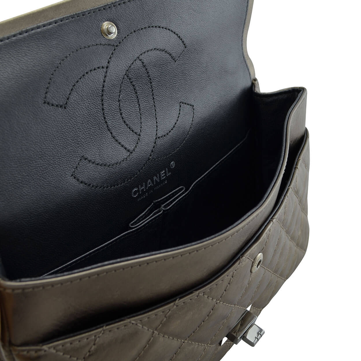 Handtasche CHANEL 2.55 Reissue Aged Calfskin Double Flap Bag Metallic Bronze gebraucht 9
