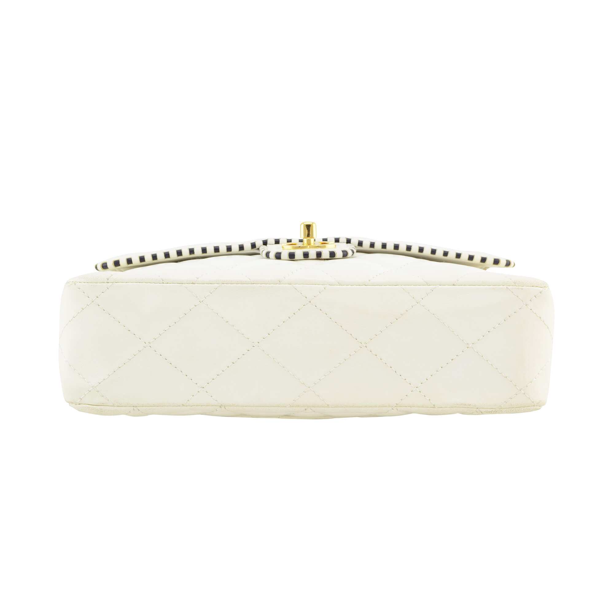 Handtasche CHANEL Timeless Medium Classic Single Flap Bag Ecru gebraucht 4
