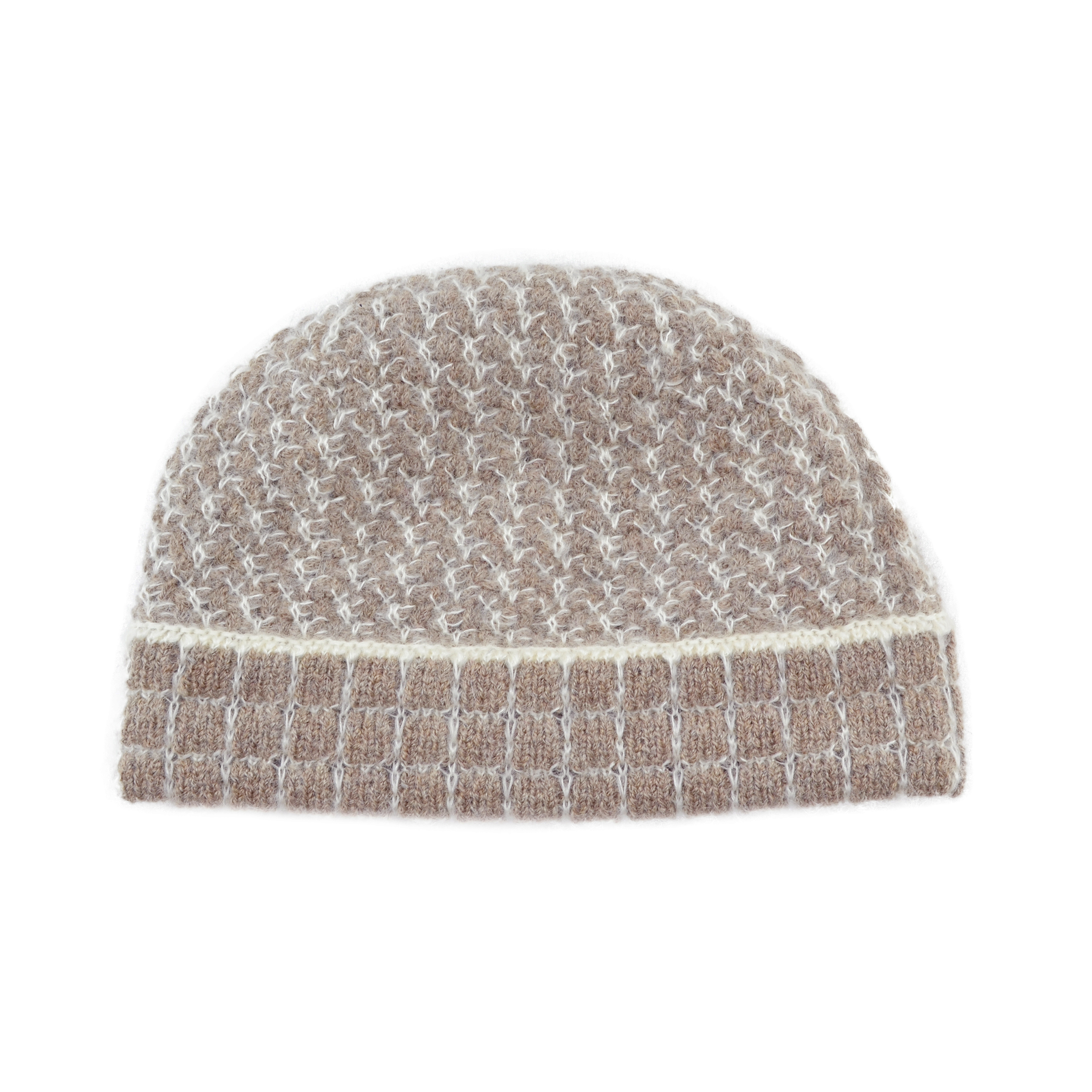 LOUIS VUITTON Bonnet Mütze mit Brosche Taupe gebraucht 3