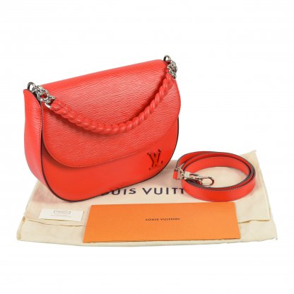 Louis Vuitton Luna Epi Leder Handtasche Coquelicot Rot Second Hand 000