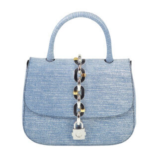 Louis Vuitton Chain It Epi Leder Handtasche Blau Second Hand 1