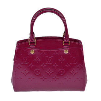 Louis Vuitton Bréa PM Monogram Vernis Magenta Leder Handtasche Second Hand 2