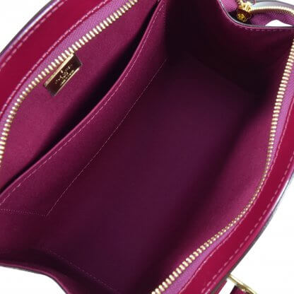 Louis Vuitton Bréa PM Monogram Vernis Magenta Leder Handtasche Second Hand 10