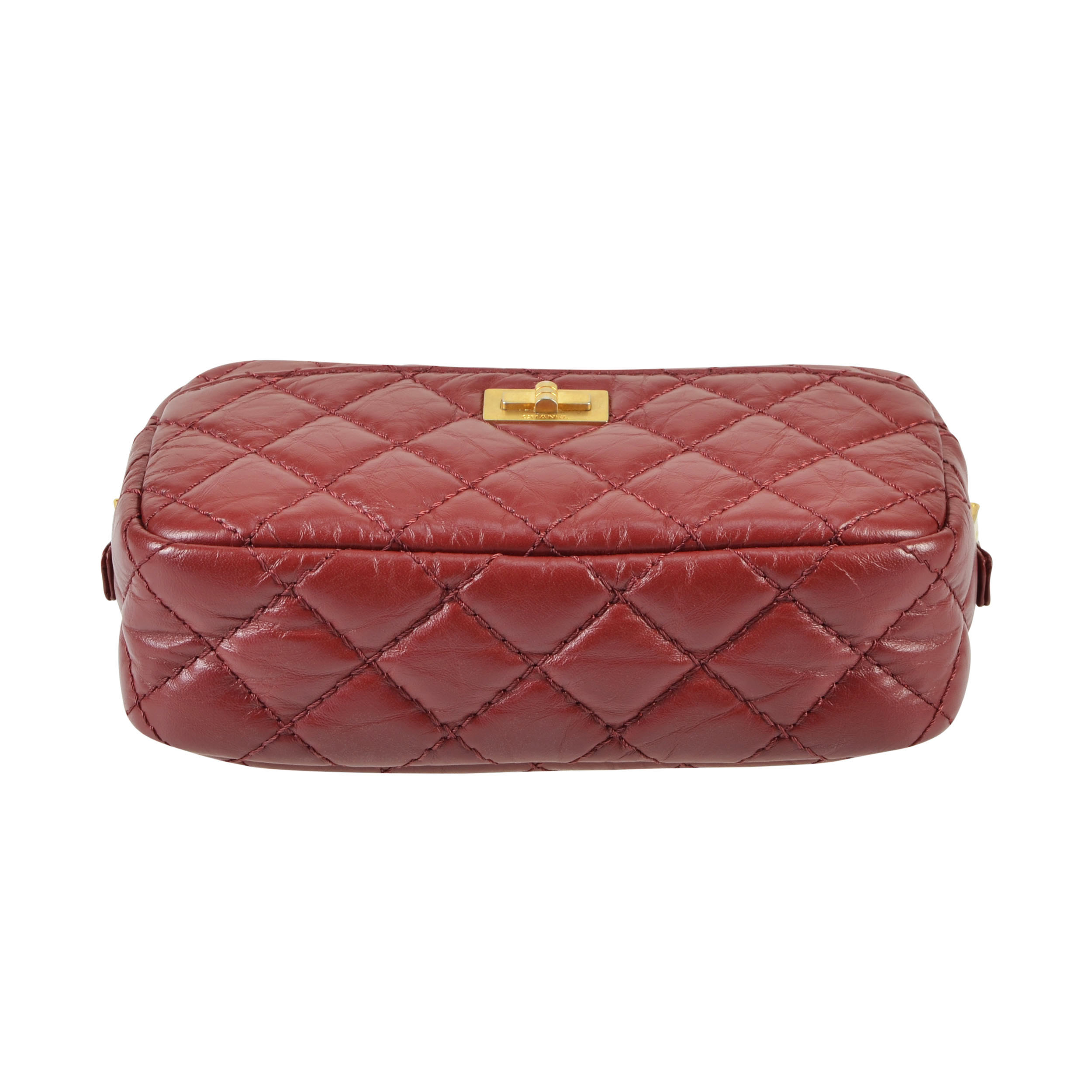 CHANEL Mini Reissue Camera Bag Handtasche Dunkelrot Second Hand 7