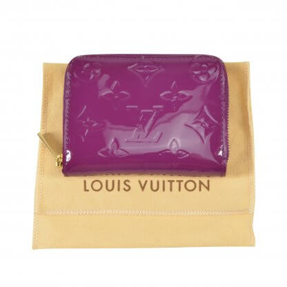 Louis Vuitton Zippy Coin Purse Portemonnaie Monogram Vernis Leder Amethyste Second Hand 1