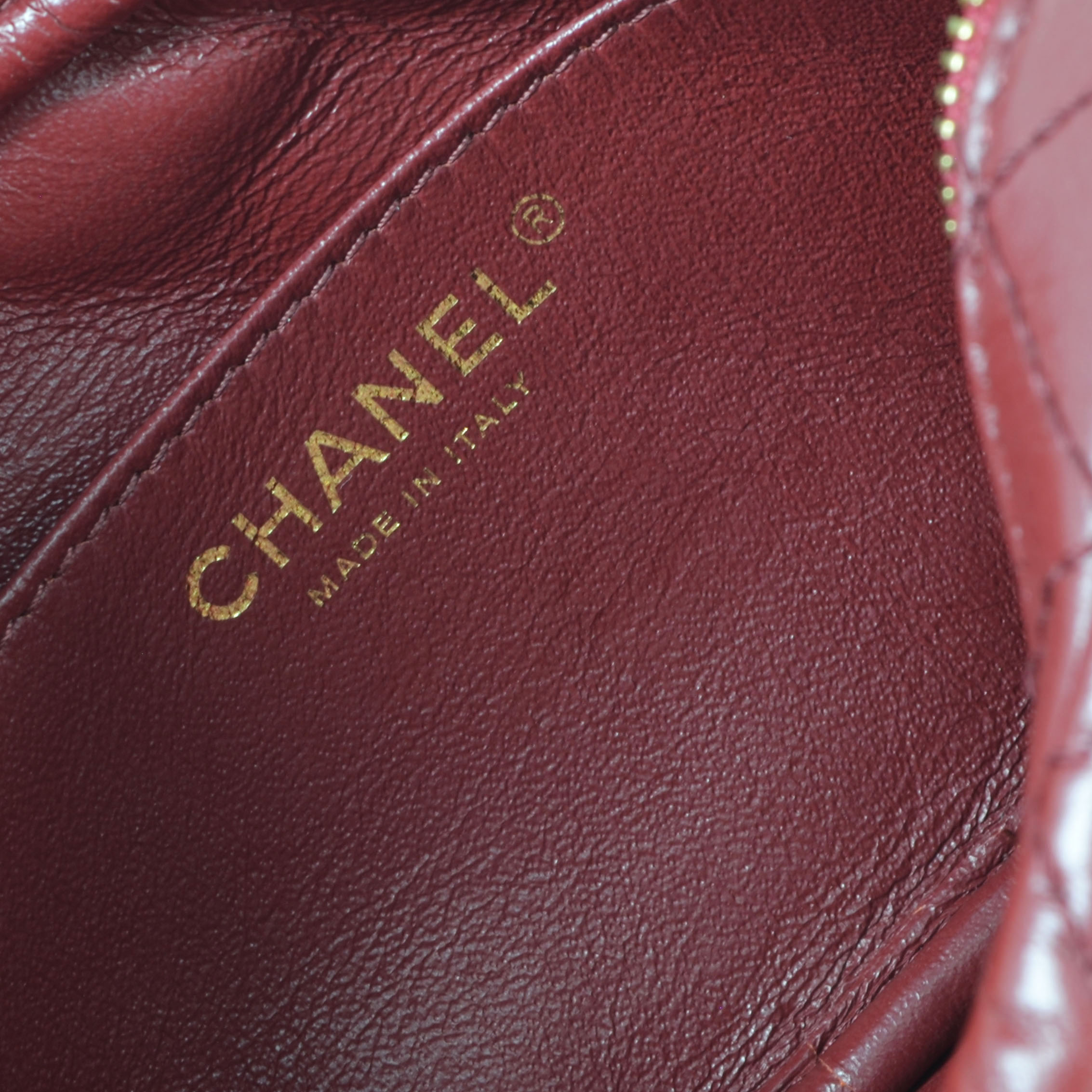 CHANEL Mini Reissue Camera Bag Handtasche Dunkelrot Second Hand 10