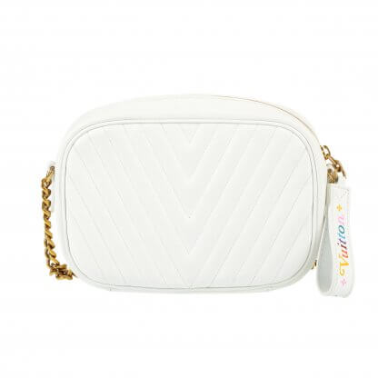 Louis Vuitton New Wave Camera Bag Kalbsleder Handtasche Weiß Second Hand 3