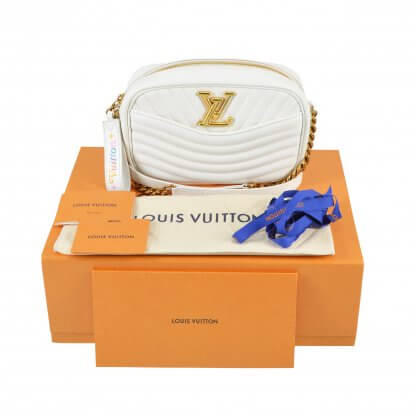 Louis Vuitton New Wave Camera Bag Kalbsleder Handtasche Weiß Second Hand 1