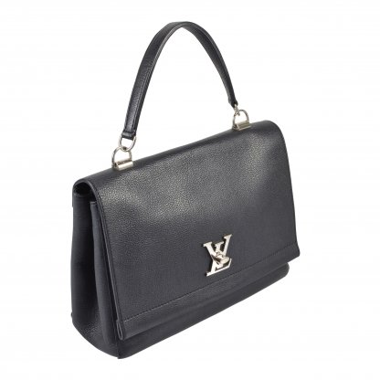 Louis Vuitton Lockme II Leder Handtasche Schwarz Second Hand 3