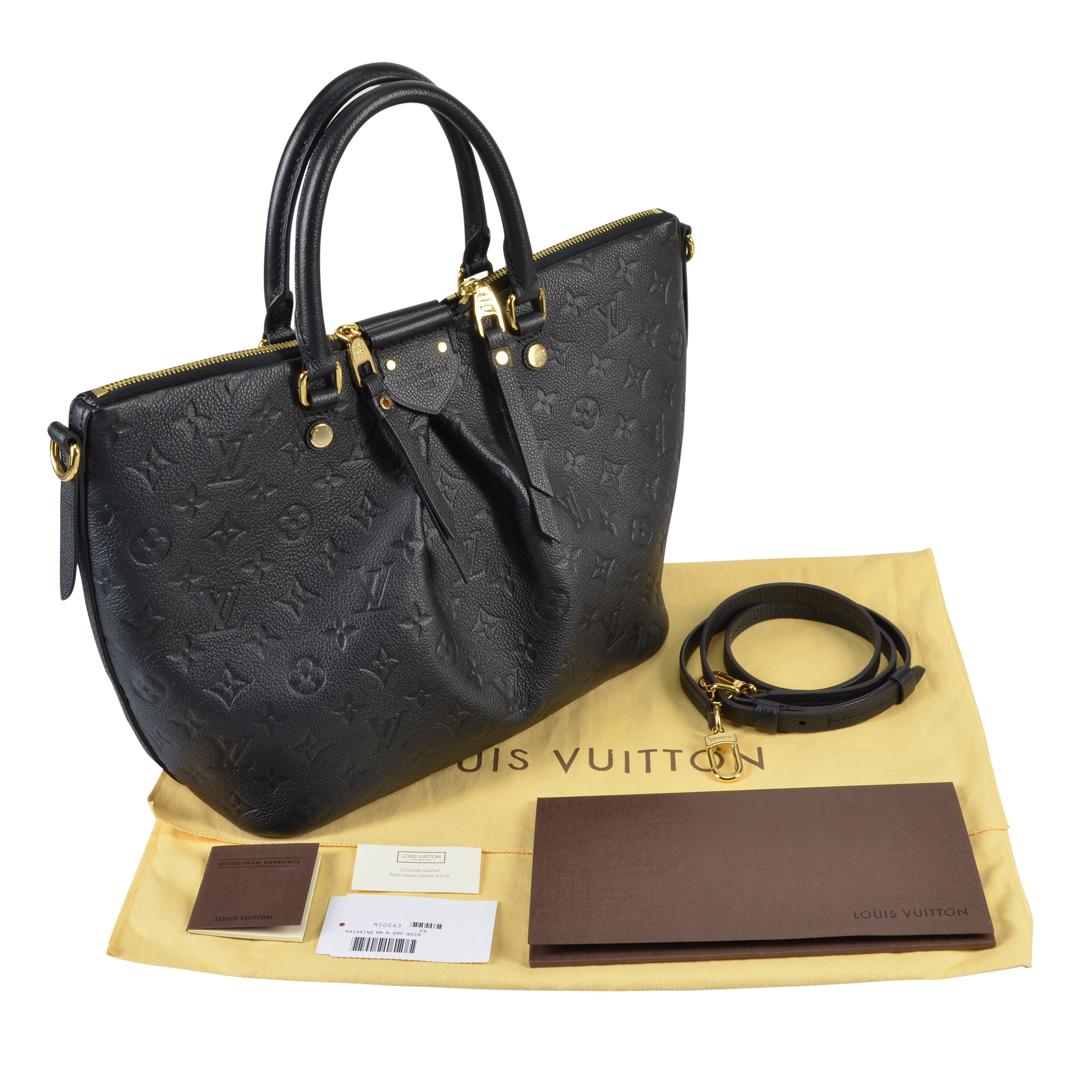Louis Vuitton Aktentasche aus Leder schwarz Kuriertasche Schulter