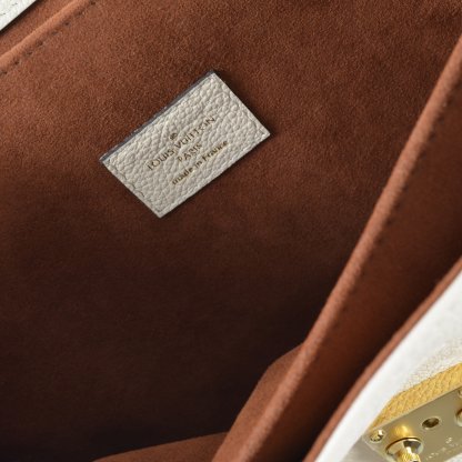 Louis Vuitton Pochette Metis Monogram Empreinte Leder Handtasche Creme Beige Second Hand 9