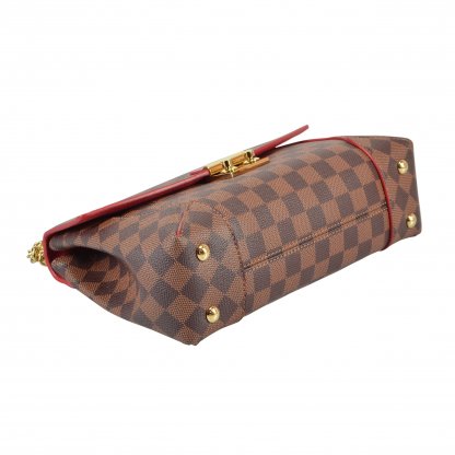 Louis Vuitton Caissa Chain Clutch Bag Damier Ebene Handtasche Second Hand 5