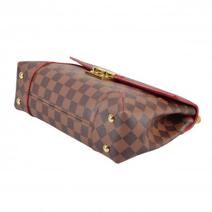 Louis Vuitton Caissa Chain Clutch Bag Damier Ebene Handtasche Second Hand 4
