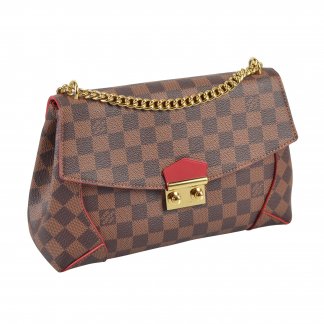 Louis Vuitton Caissa Chain Clutch Bag Damier Ebene Handtasche Second Hand 2