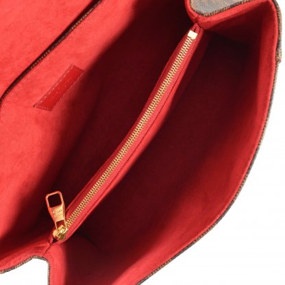 Louis Vuitton Caissa Chain Clutch Bag Damier Ebene Handtasche Second Hand 8