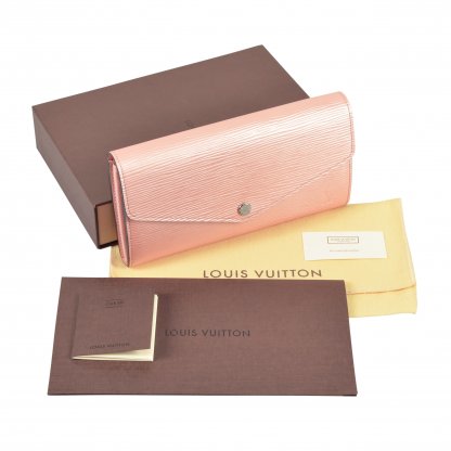 Louis Vuitton Portemonnaie Sarah Geldbörse Epi Leder Rose Nacre Rosa Second Hand 1
