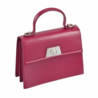 Louis Vuitton Sevigne PM Epi Leder Fuchsia Handtasche Second Hand 2