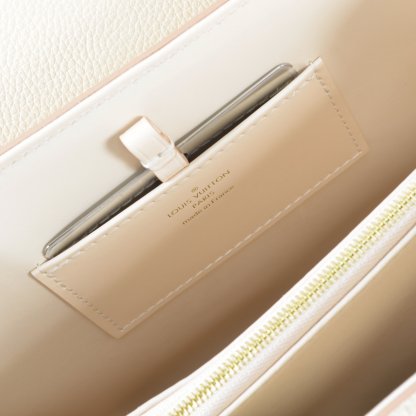 Louis Vuitton Rose des Vents MM Creme Leder Handtasche Second Hand 9