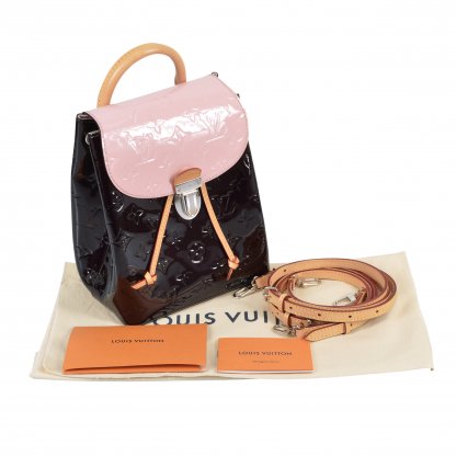 Louis Vuitton Hot Springs Backpack Lackleder Rucksack Amarante Second Hand 1