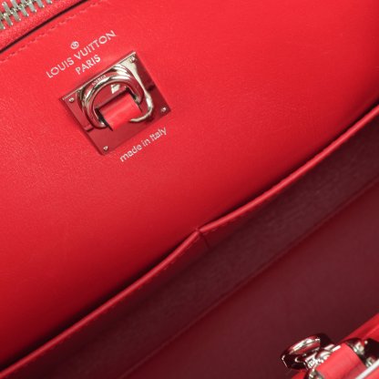 Louis Vuitton City Steamer MM Leder Handtasche Rot Second Hand 8