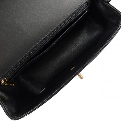 CHANEL Mini Rectangular Timeless Flap Bag Lackleder Handtasche Schwarz Second Hand 8