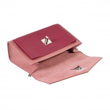 Louis Vuitton Mylockme BB Leder Handtasche Altrosa Bordeaux Second Hand 7