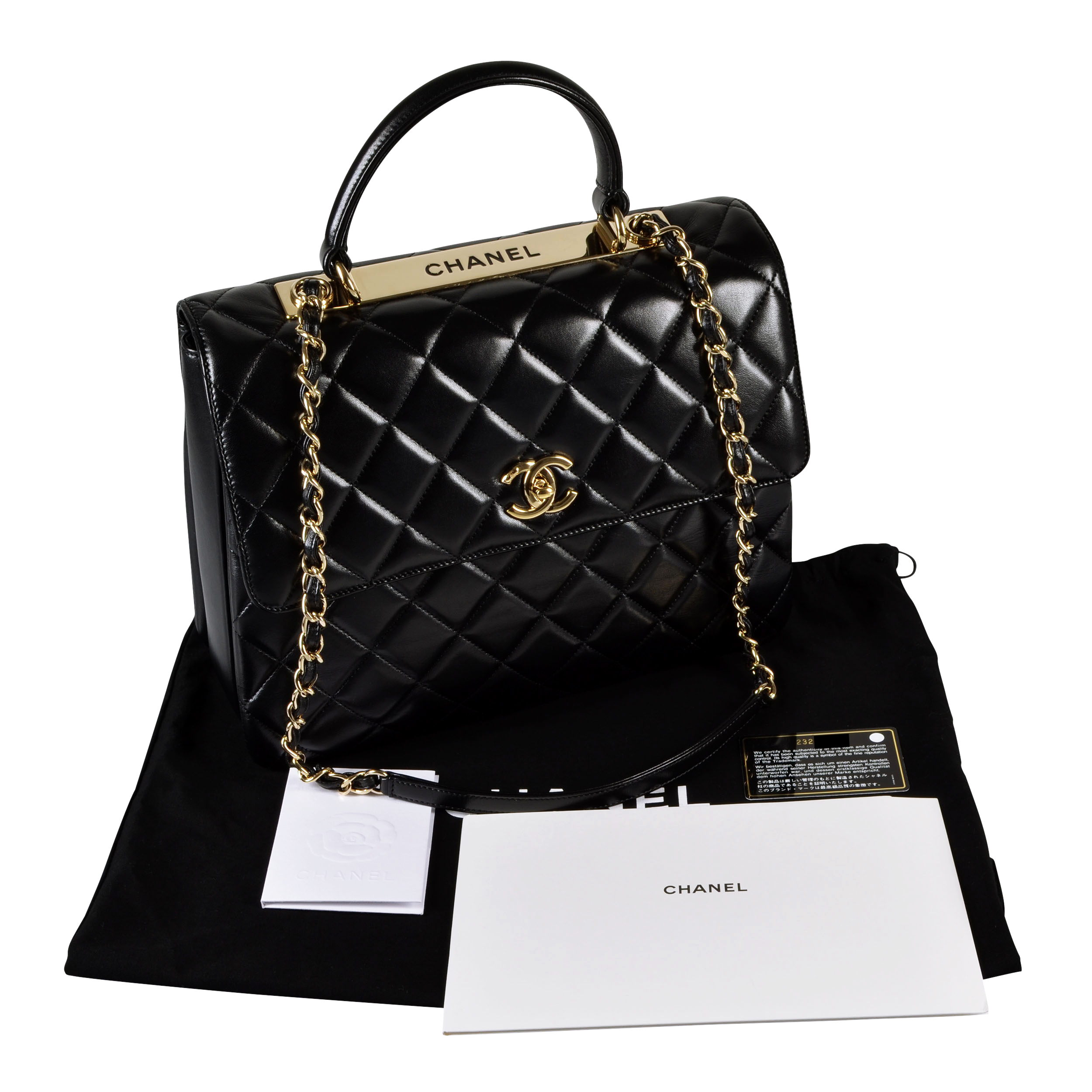 Chanel Small Trendy CC Flap Bag - Black Handle Bags, Handbags