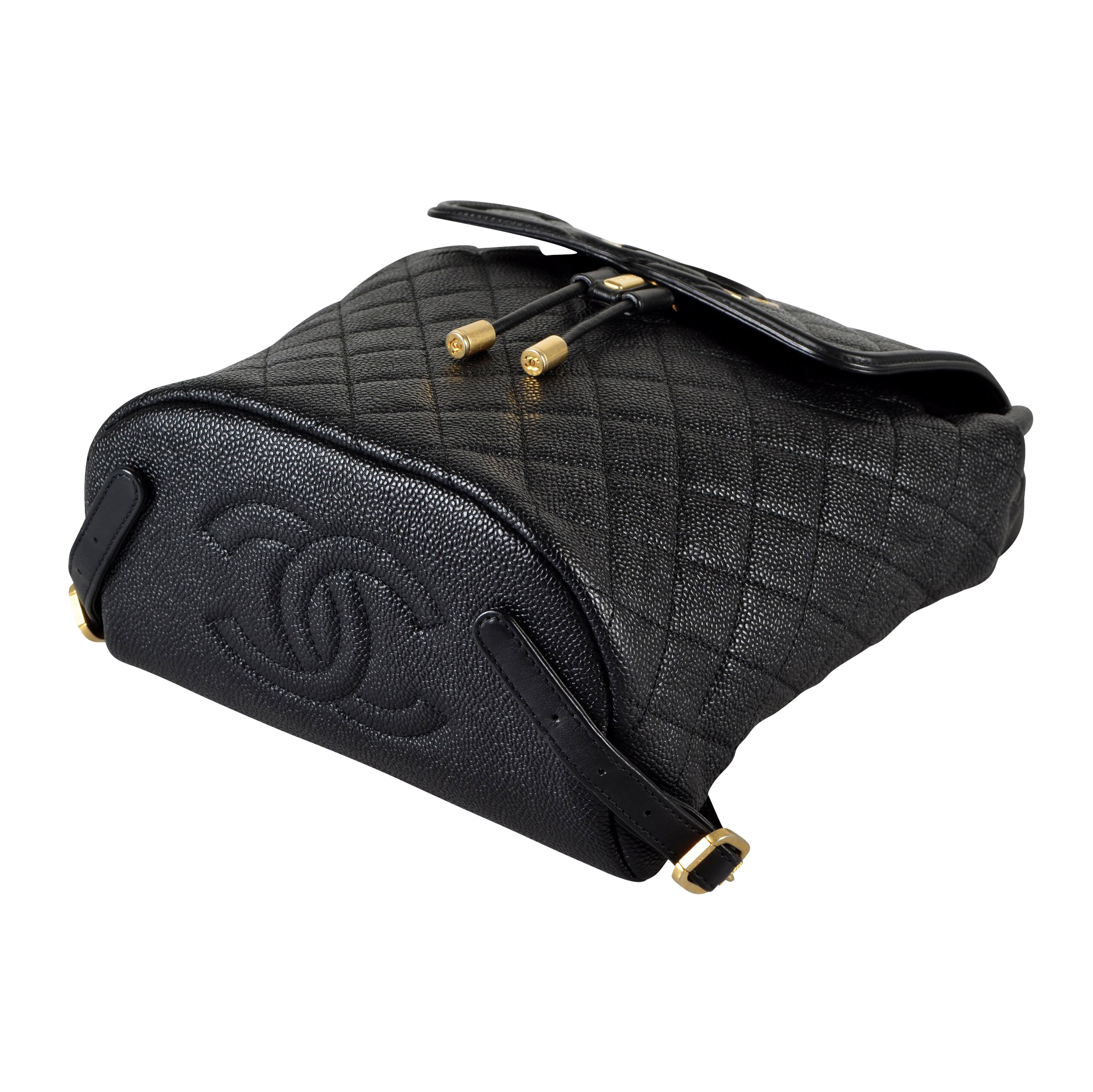 CHANEL Filigree Cavair Leder Rucksack Schwarz Second Hand 15403 5