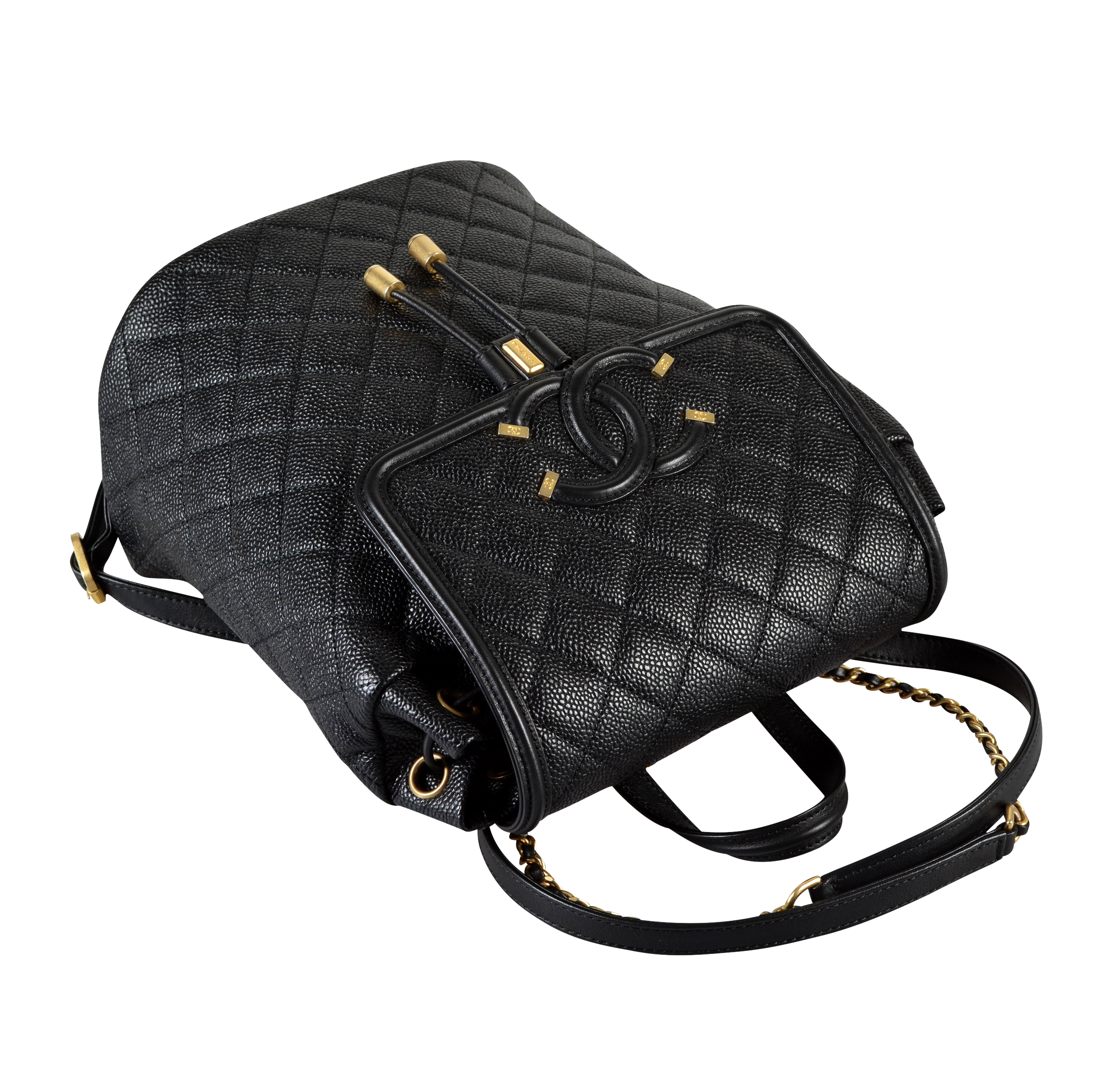 CHANEL Filigree Cavair Leder Rucksack Schwarz Second Hand 15403 4