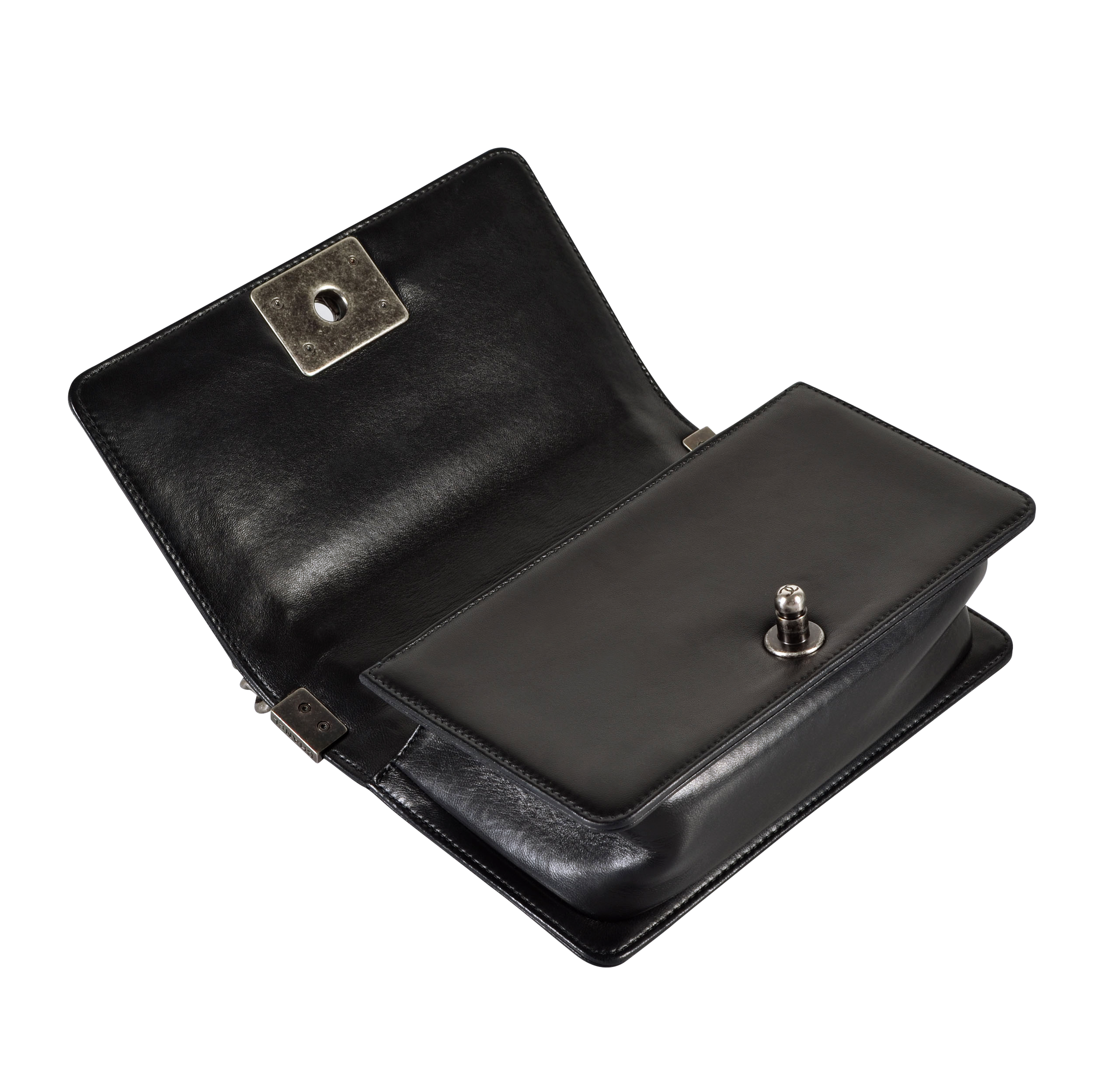 CHANEL Boy Bag Small Goat Hair Handtasche Schwarz Second Hand 15363 7