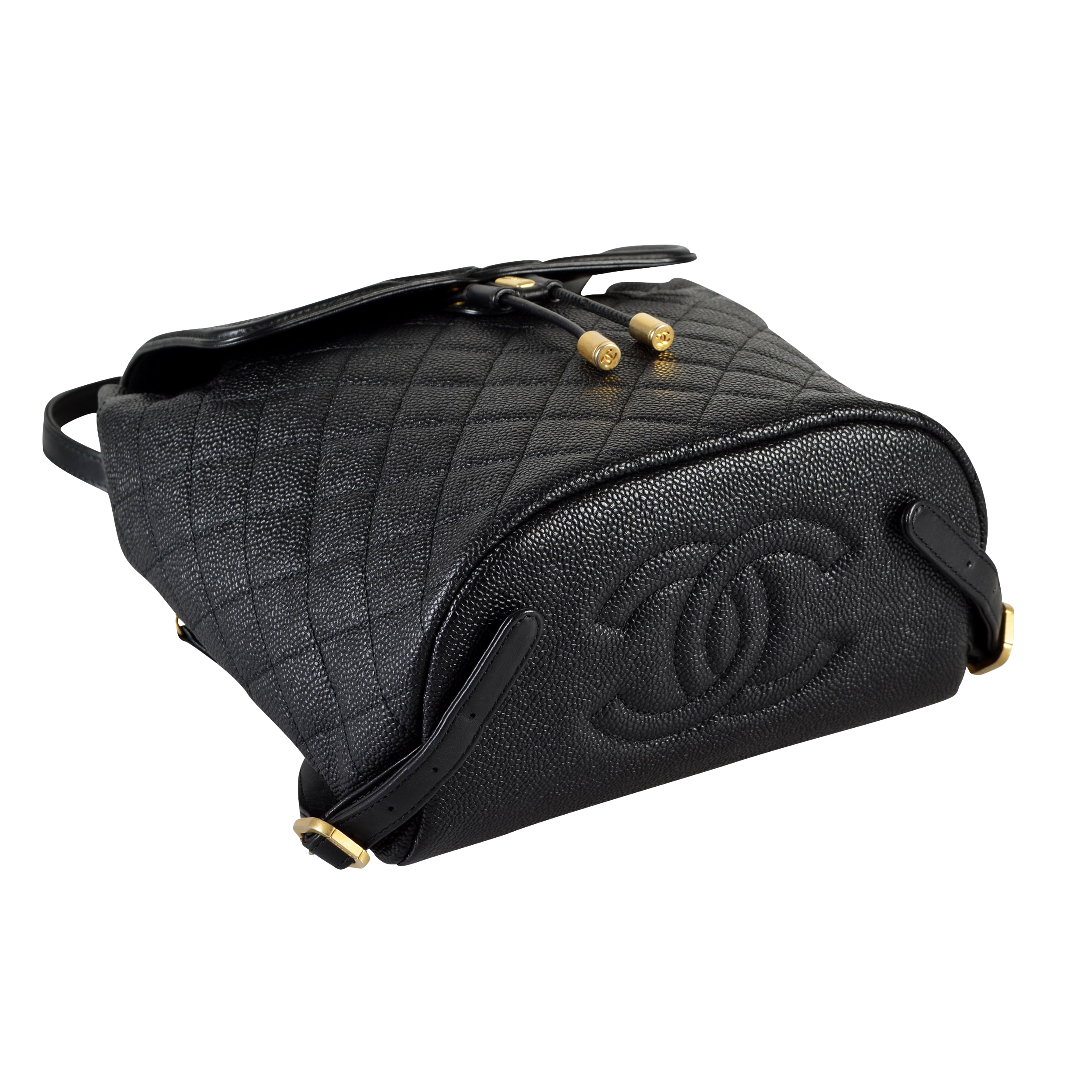 CHANEL Filigree Cavair Leder Rucksack Schwarz Second Hand 15403 6
