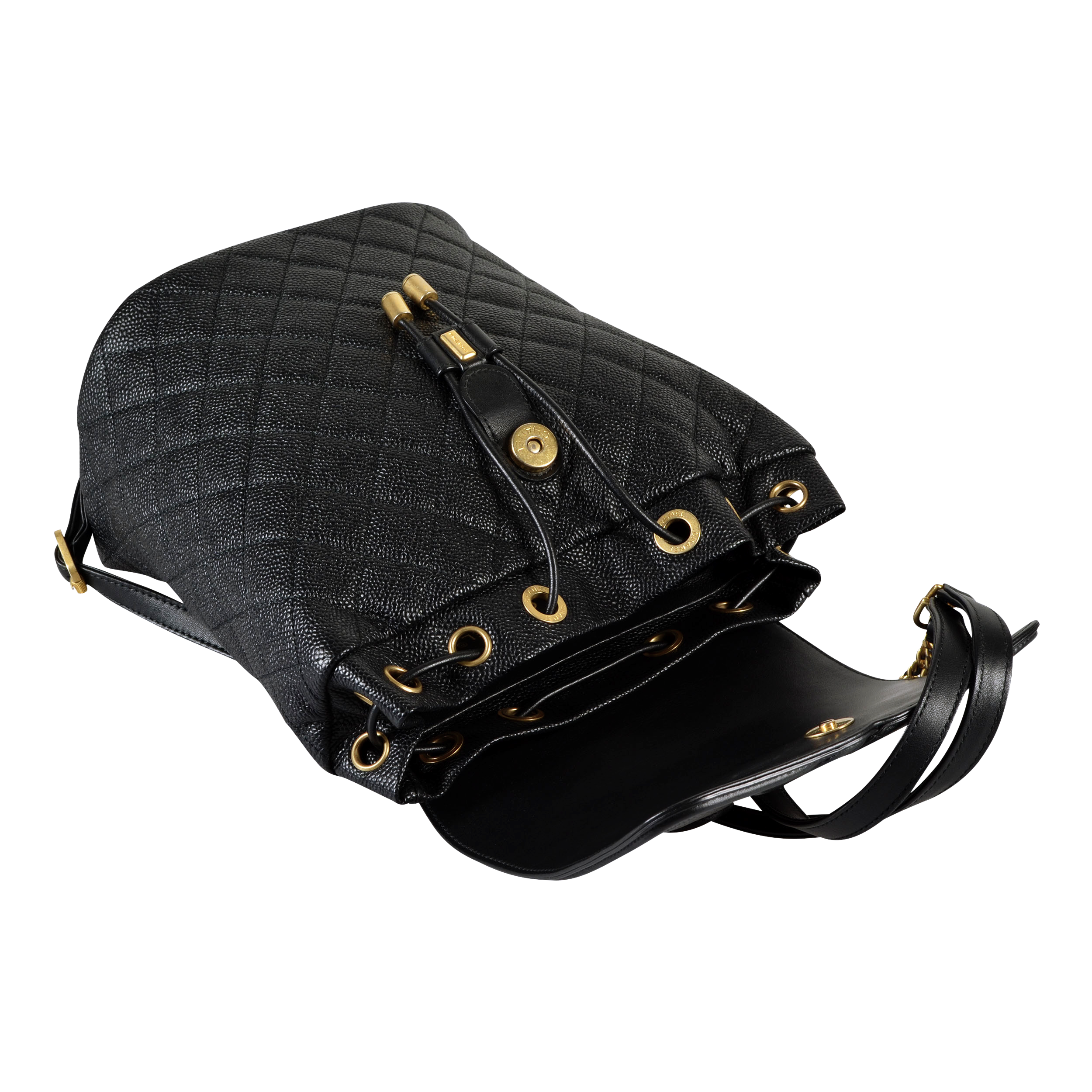 CHANEL Filigree Cavair Leder Rucksack Schwarz Second Hand 15403 7
