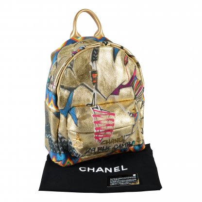 CHANEL Graffiti Printed Street Chic Backpack Second Hand 15533 0