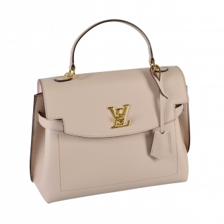 Louis Vuitton Lockme Ever MM Leder Handtasche Greige Second Hand 15835 2