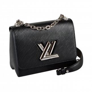 Louis Vuitton Twist PM Epi Leder Handtasche Schwarz Silber Second Hand 15928 2