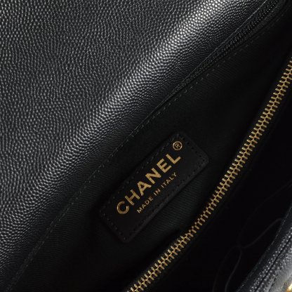 CHANEL Coco Handle Large Flap Bag Leder Handtasche Schwarz Second Hand 15929 8
