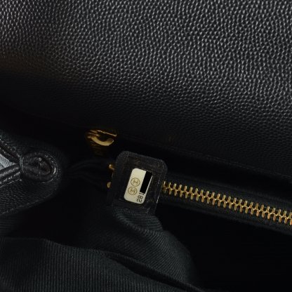 CHANEL Coco Handle Large Flap Bag Leder Handtasche Schwarz Second Hand 15929 9