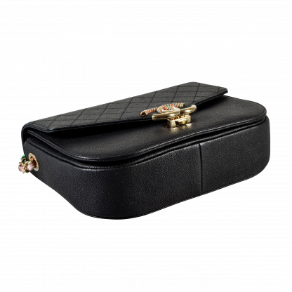 CHANEL Coco Curve Flap Bag Caviar Leder Handtasche Schwarz Second Hand 16134 5