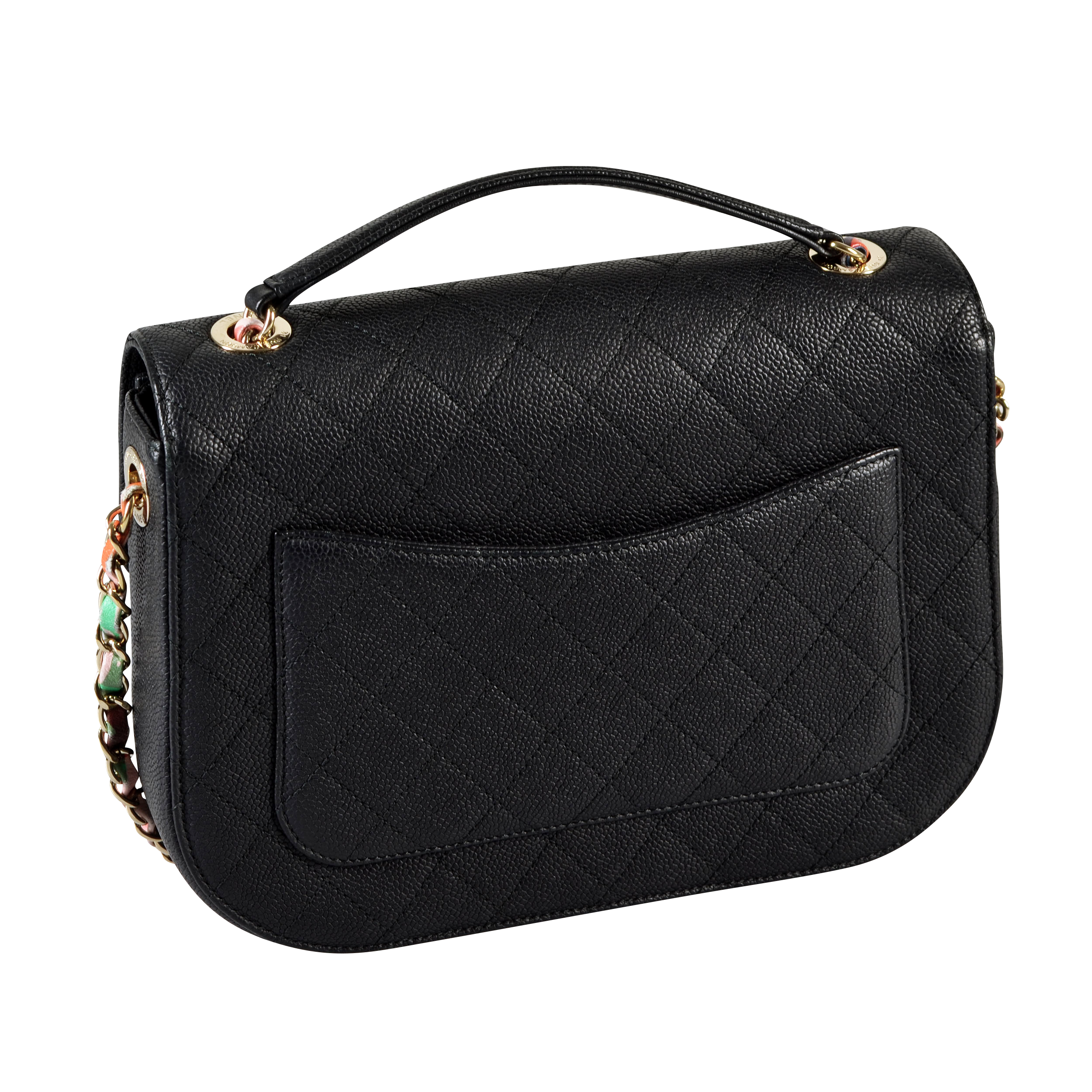 CHANEL Coco Curve Flap Bag Caviar Leder Handtasche Schwarz Second Hand 16134 3