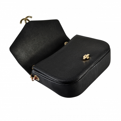 CHANEL Coco Curve Flap Bag Caviar Leder Handtasche Schwarz Second Hand 16134 8