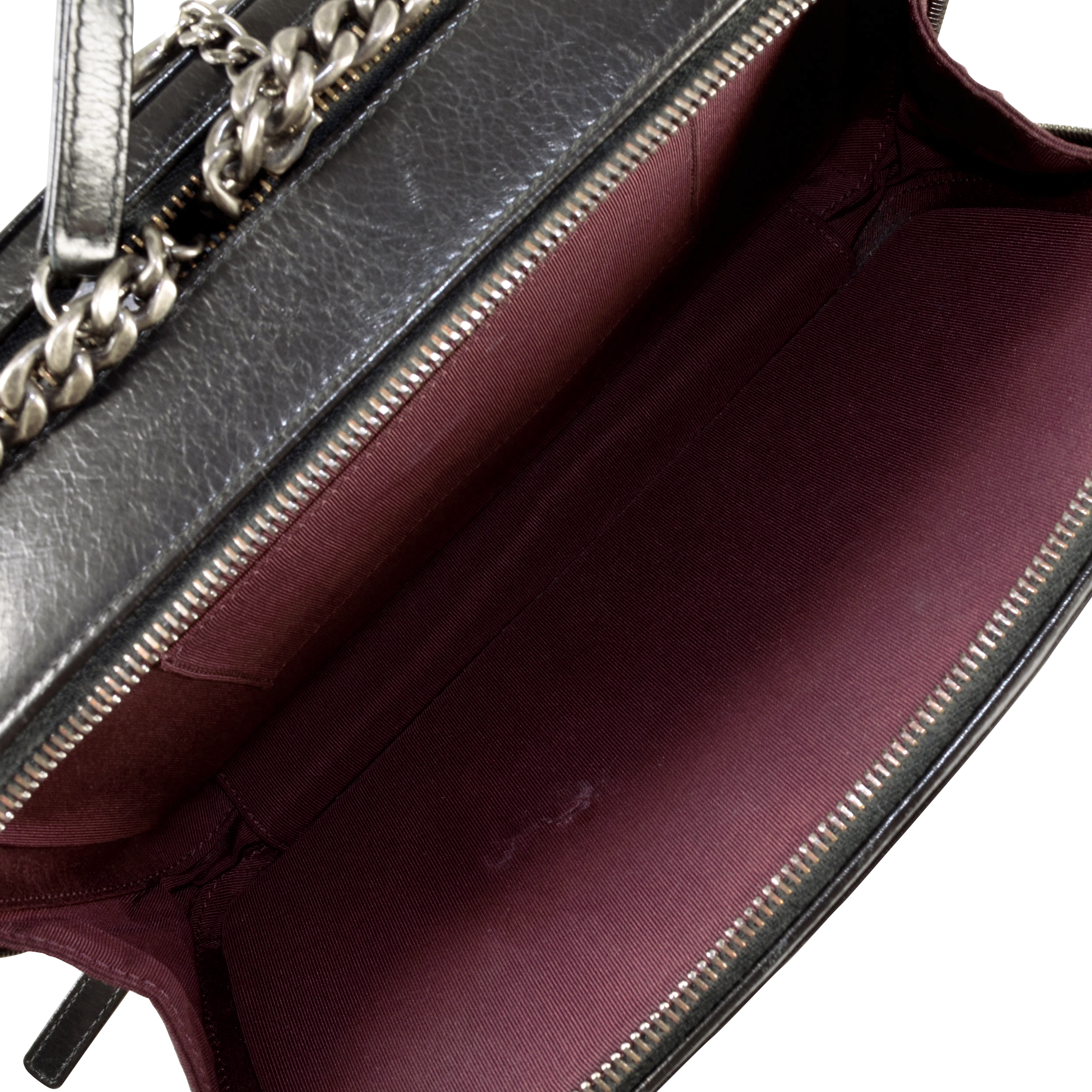 CHANEL Coco Boy Camera Bag Leder Handtasche Schwarz Second Hand 16010 7