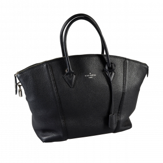 Louis Vuitton Lockit MM Taurillon Leder Handtasche Schwarz Second Hand 16077 1
