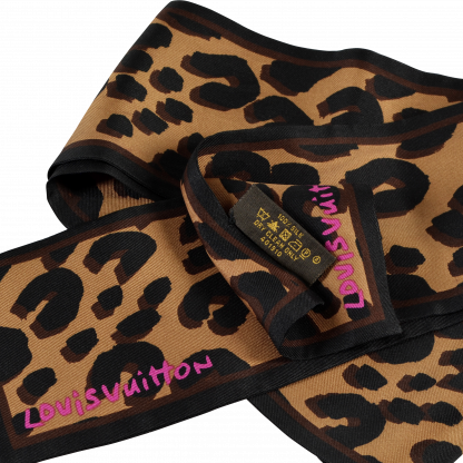 Louis Vuitton Stephen Sprouse Leopard Marron Silk Bandeau Seidentuch Second Hand 14814 4