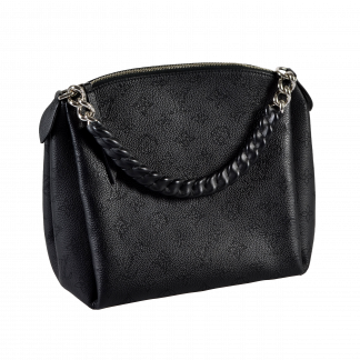 Louis Vuitton Babylone Chain BB Mahina Leder Handtasche Schwarz Second Hand 16373 2