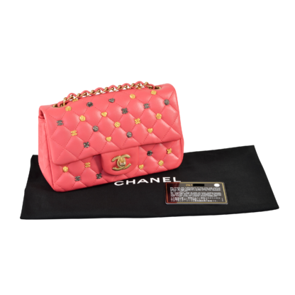 CHANEL Lucky Charm Mini Flap Bag Rosa Leder Handtasche Second Hand 16609 1