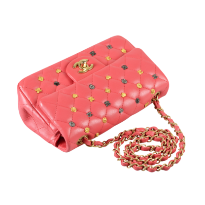 CHANEL Lucky Charm Mini Flap Bag Rosa Leder Handtasche Second Hand 16609 6