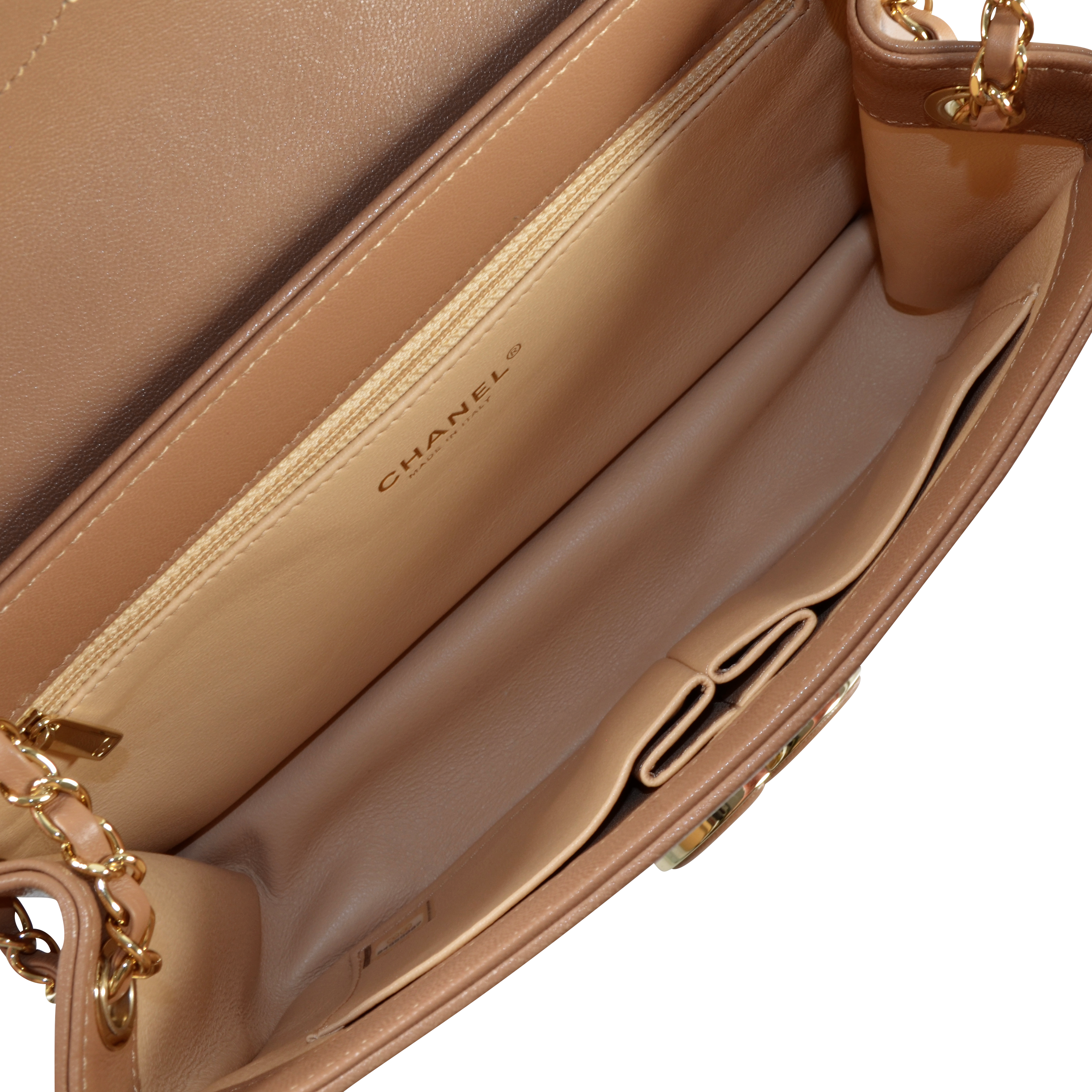 CHANEL Large Subtle Flap Bag Leder Handtasche Braun Second Hand 16534 7