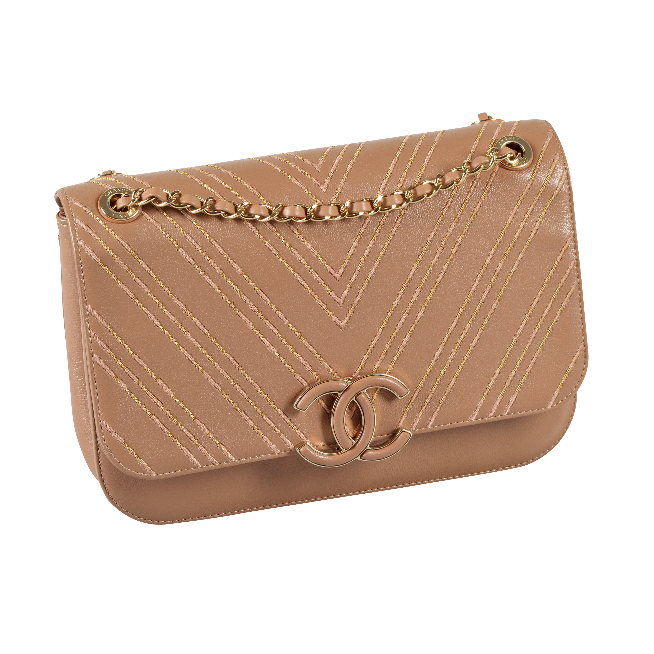 CHANEL Large Subtle Flap Bag Leder Handtasche Braun Second Hand 16534 1